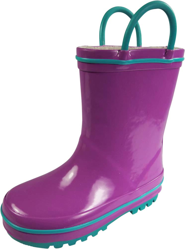 Norty Little and Big Kids Boys Girls Waterproof Rubber Rain Boots for Children