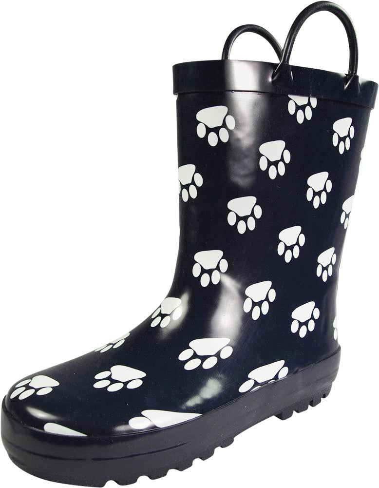 Norty Little and Big Kids Boys Girls Waterproof Rubber Rain Boots for Children