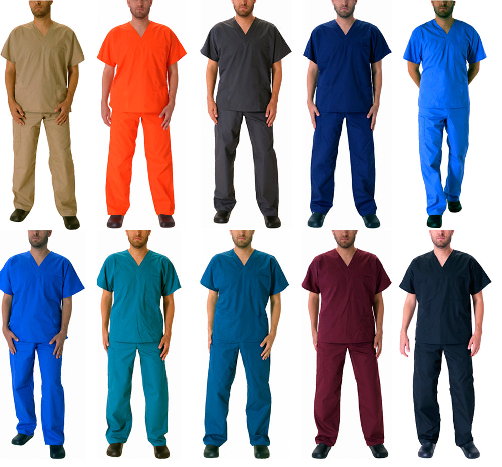 Natural Workwear Mens Authentic EDS Unisex Medical Uniform Cargo Scrub Set