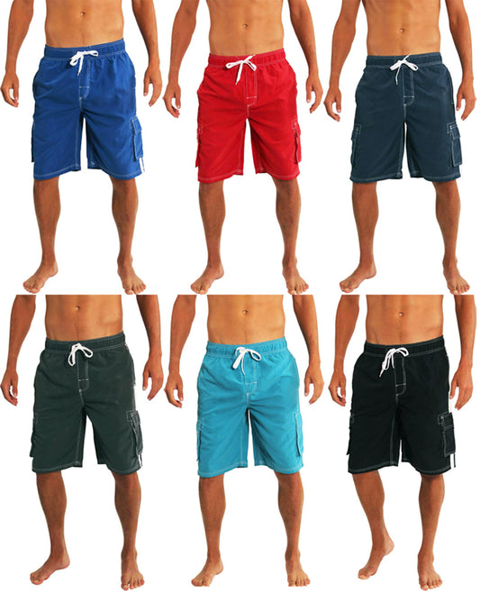 Norty Mens Big Extended Size Swim Trunks - Mens Plus King Size Swimsuit thru 5X