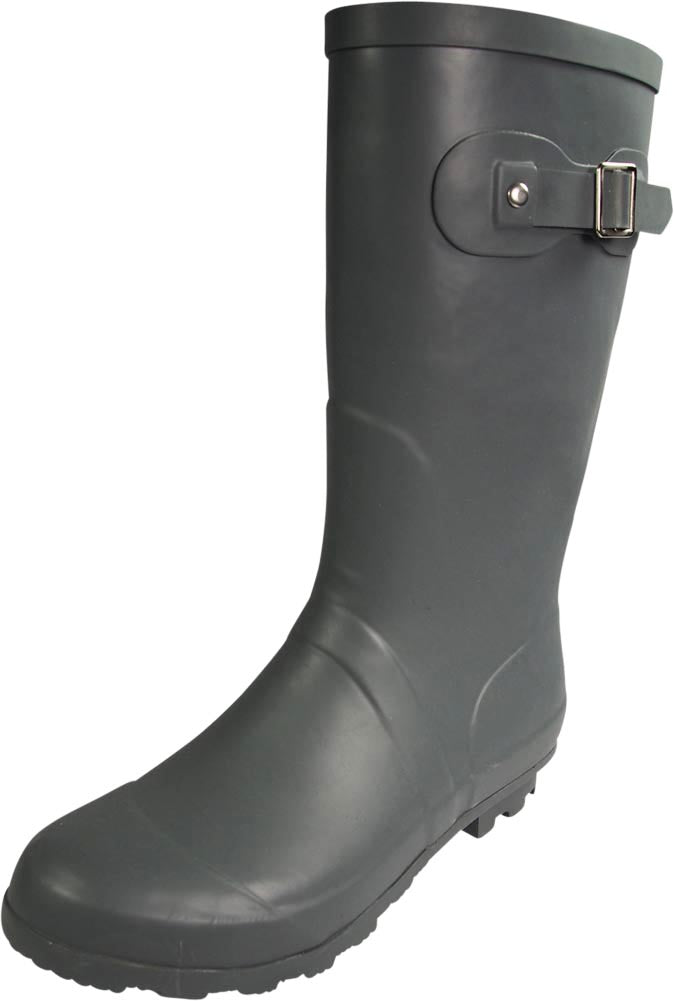 Norty Women Rain Boots Rubber Mid Calf Snow Rainboot - Runs 1/2 Size Big