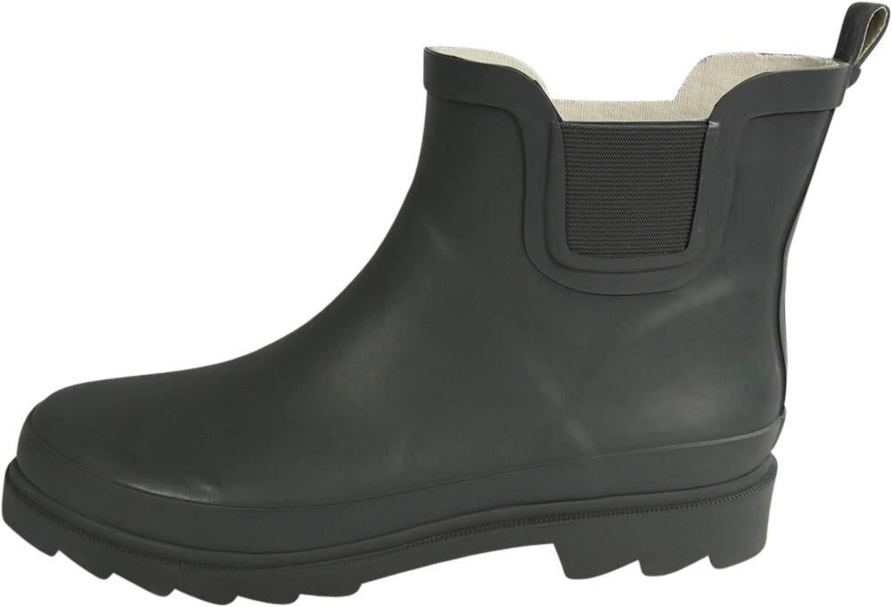 Norty Womens 6 Inch Ankle High Rain Boot Rubber Rainboot Runs 1/2 Size Large