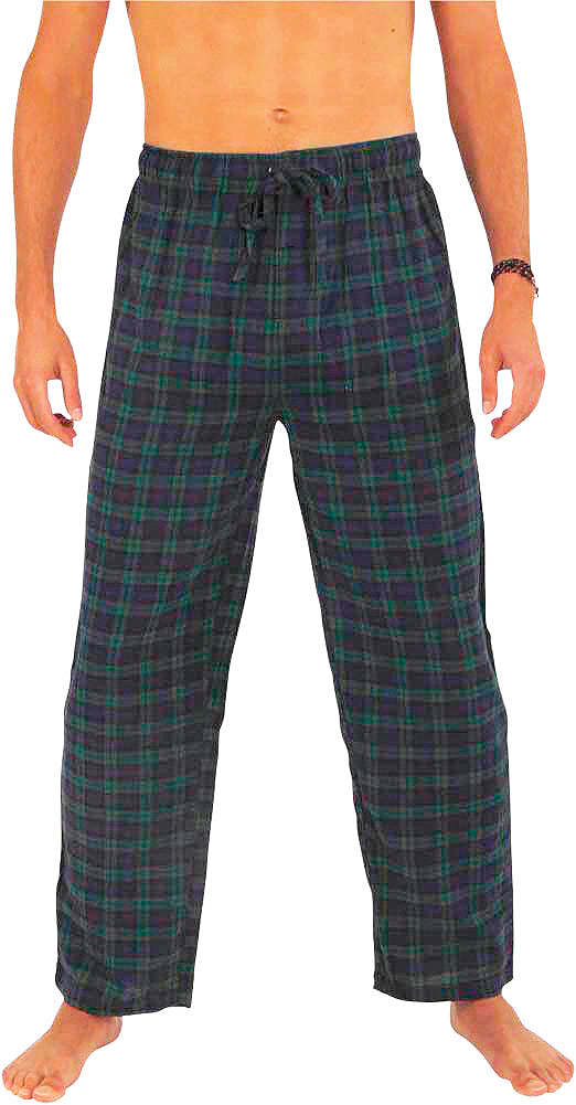 Norty Mens Flannel Pajama Pants Lounge Sleep Pant - Plaids and Solids, Cotton Blend