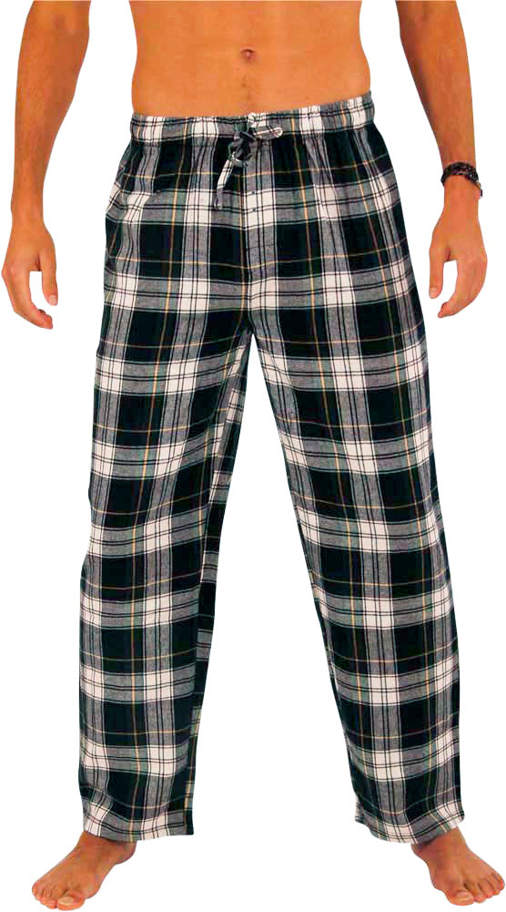 Norty Mens Flannel Pajama Pants Lounge Sleep Pant - Plaids and Solids, Cotton Blend