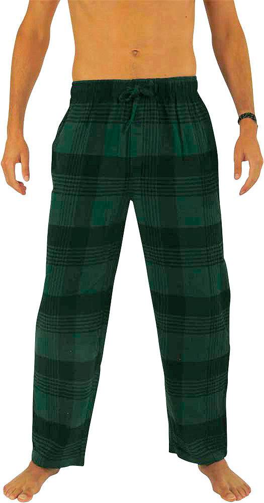 Norty Mens Flannel Pajama Pants Lounge Sleep Pant - Plaids and Solids, Cotton Blend