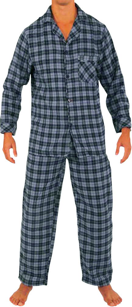 Norty Mens Cotton Blend Yarn Flannel Pajama Lounge Sleep Sets - 16 Prints Available