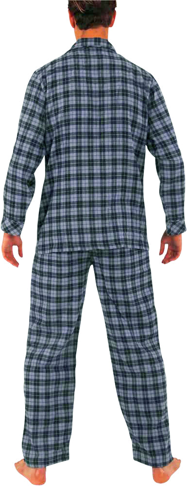 Norty Mens Cotton Blend Yarn Flannel Pajama Lounge Sleep Sets - 16 Prints Available