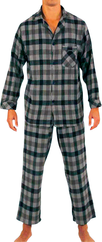 Norty Mens Cotton Blend Yarn Flannel Pajama Lounge Sleep Sets - 16 Prints Available