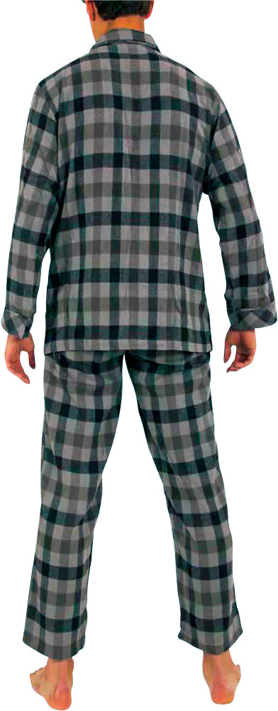 Norty Mens Cotton Blend Yarn Flannel Pajama Lounge Sleep Sets - 16 Prints Available