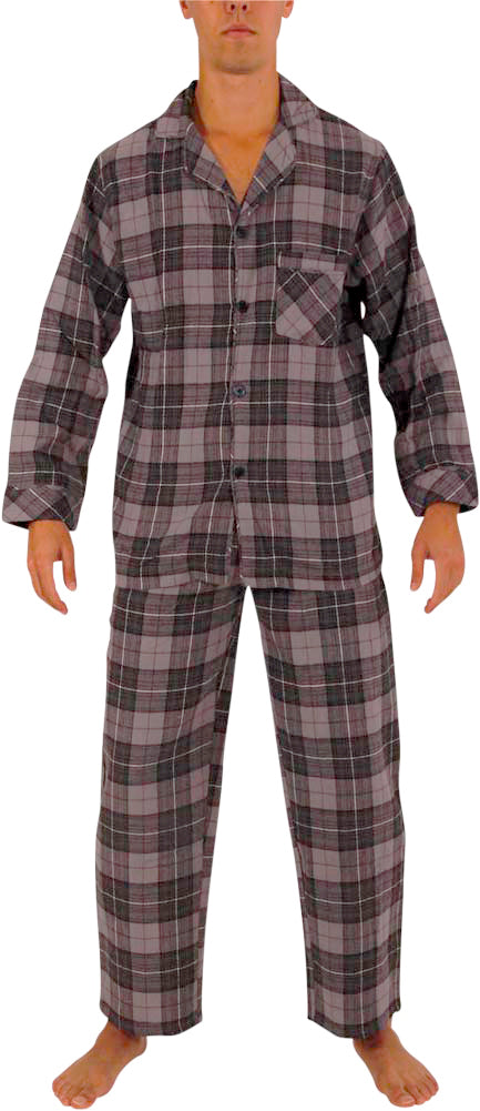 Norty Mens Cotton Blend Yarn Flannel Pajama Lounge Sleep Sets - 16 Prints Available