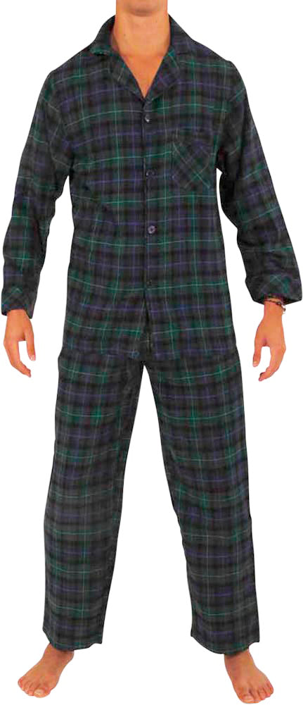 Norty Mens Cotton Blend Yarn Flannel Pajama Lounge Sleep Sets - 16 Prints Available