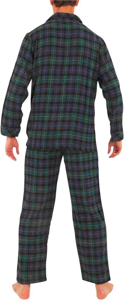 Norty Mens Cotton Blend Yarn Flannel Pajama Lounge Sleep Sets - 16 Prints Available