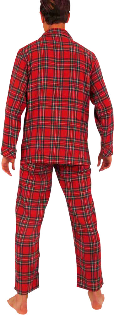 Norty Mens Cotton Blend Yarn Flannel Pajama Lounge Sleep Sets - 16 Prints Available