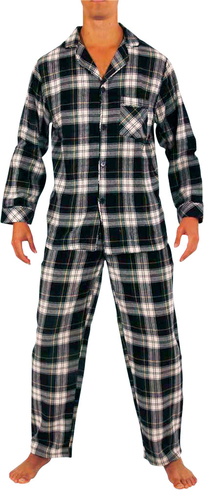 Norty Mens Cotton Blend Yarn Flannel Pajama Lounge Sleep Sets - 16 Prints Available