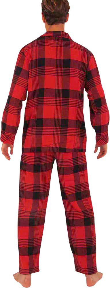 Norty Mens Cotton Blend Yarn Flannel Pajama Lounge Sleep Sets - 16 Prints Available