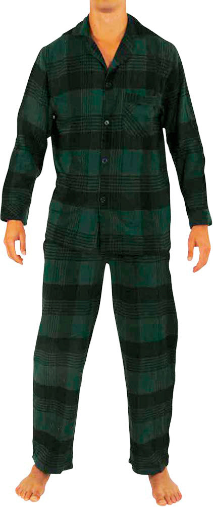 Norty Mens Cotton Blend Yarn Flannel Pajama Lounge Sleep Sets - 16 Prints Available