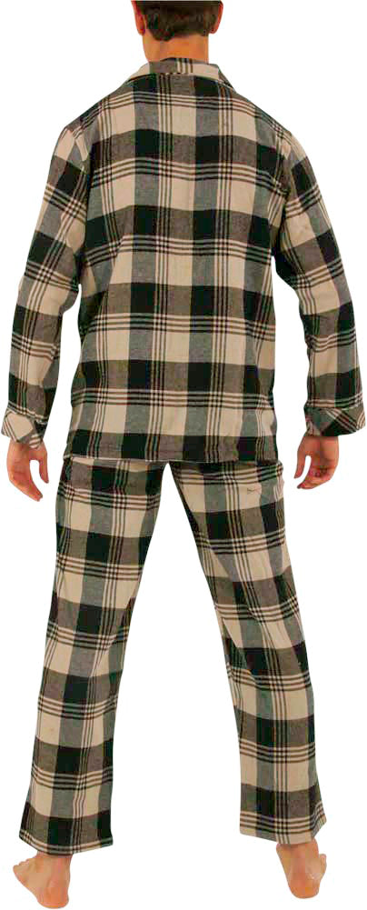 Norty Mens Cotton Blend Yarn Flannel Pajama Lounge Sleep Sets - 16 Prints Available