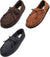 Norty Mens Moccasin Slip On Loafer Slipper Indoor/Outdoor Sole