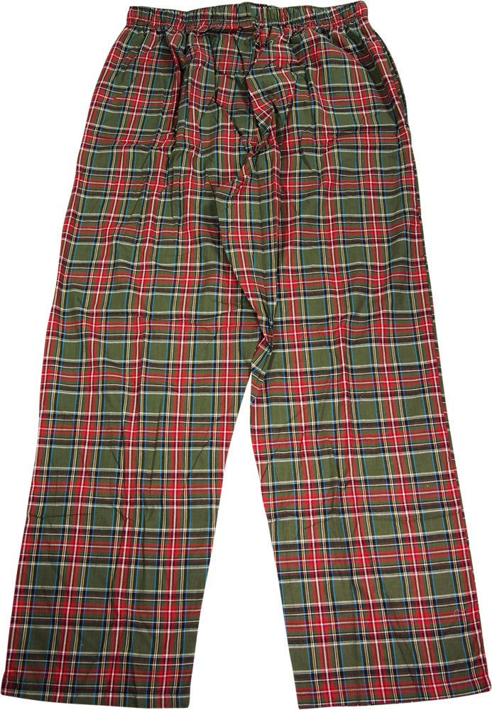 Hanes Mens Plaid Woven Blend Lounge Pajama Sleep Pant - Sizes S -2XL