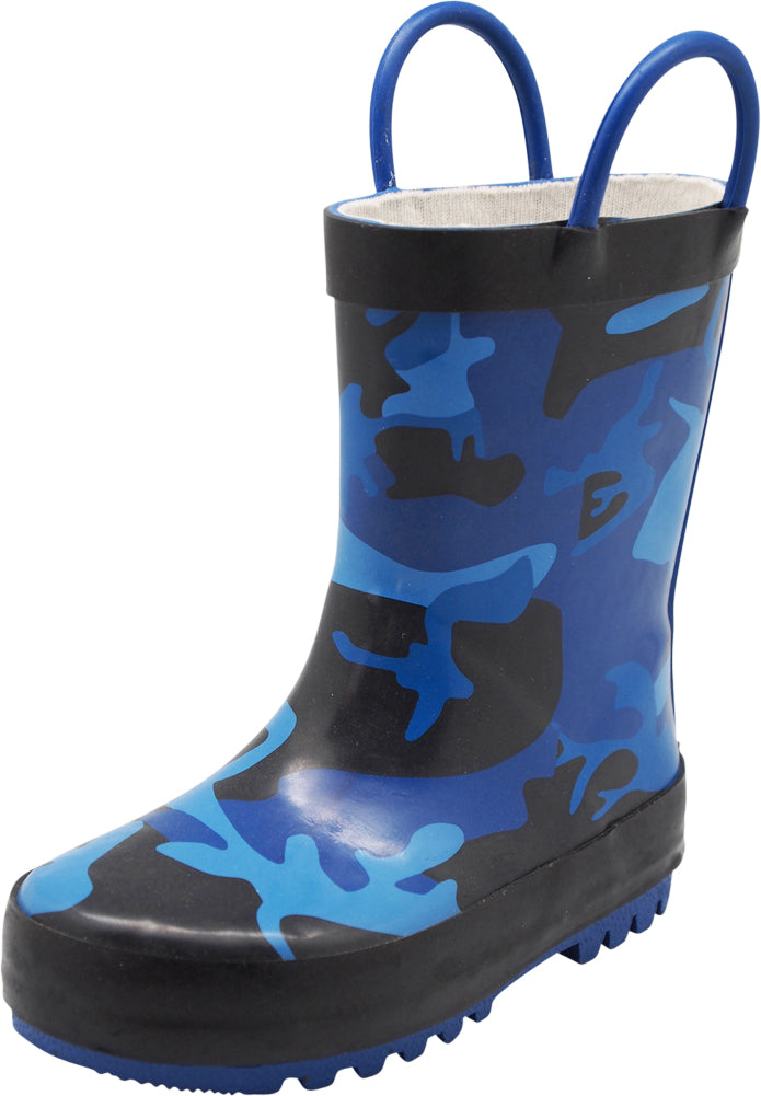 Norty Big Kids Boys Girls Waterproof Rubber Printed Rain Boots - 12 Patterns