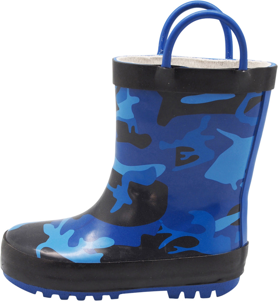 Norty Big Kids Boys Girls Waterproof Rubber Printed Rain Boots - 12 Patterns