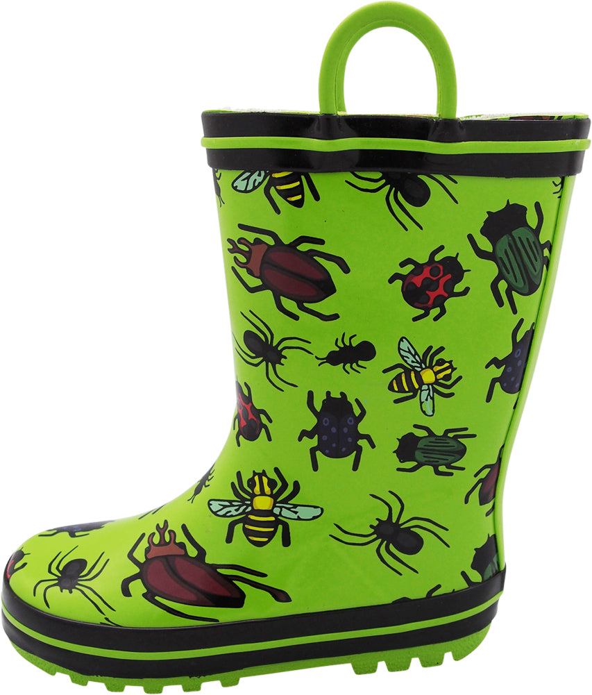 Norty Waterproof Rubber Rain Boots for Kids - Boys & Girls - Toddlers & Big Kids