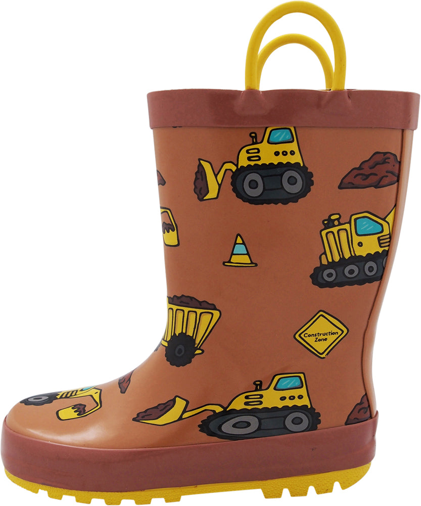 Norty Waterproof Rubber Rain Boots for Kids - Boys & Girls - Toddlers & Big Kids