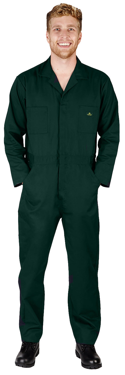 Natural Workwear Mens Long Sleeve Basic Blended Work Coverall XS - 4XL Order 1 Size Bigger, 38103