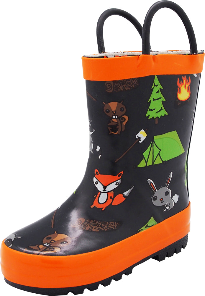 Norty Waterproof Rubber Rain Boots for Kids - Boys & Girls - Toddlers & Big Kids