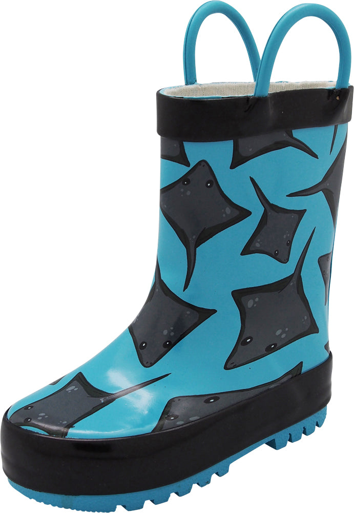 Norty Waterproof Rubber Rain Boots for Kids - Boys & Girls - Toddlers & Big Kids