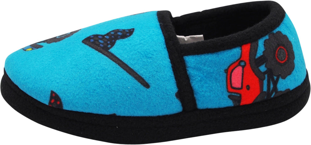 Norty Little Kid / Big Kid Boy's Fleece Memory Foam Slip On Indoor Slippers Shoe, 40833