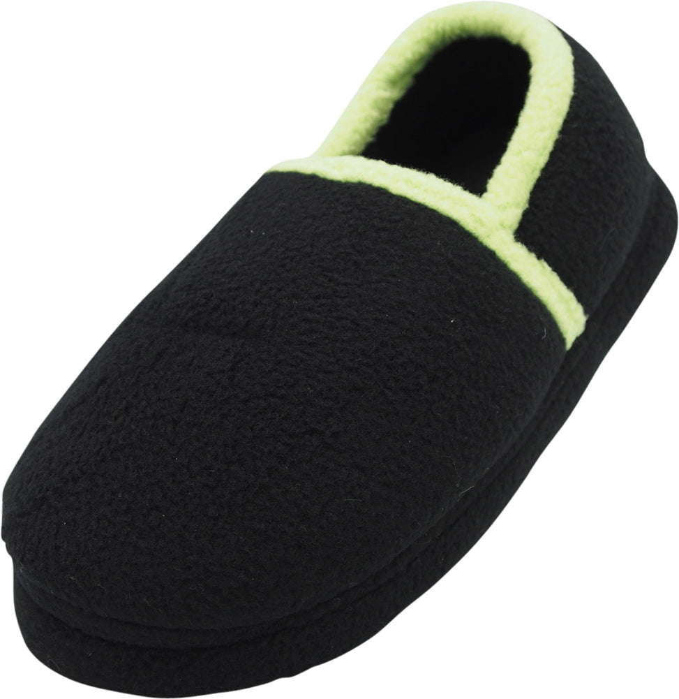 Norty Little Kid / Big Kid Boy's Fleece Memory Foam Slip On Indoor Slippers Shoe, 40833