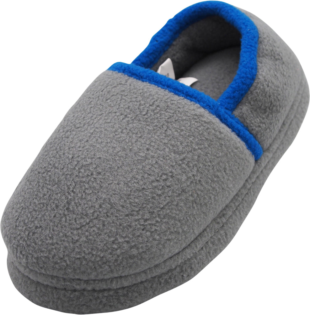 Norty Little Kid / Big Kid Boy's Fleece Memory Foam Slip On Indoor Slippers Shoe, 40833