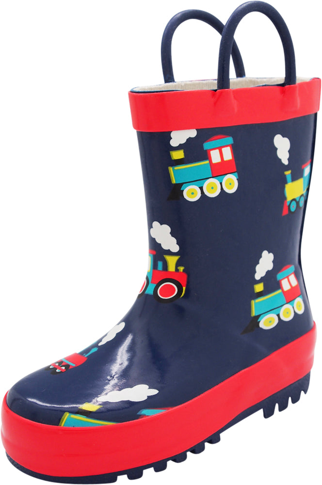 Norty New Toddlers / Little / Big Kids Boys Girls Waterproof Rubber Rain Boots