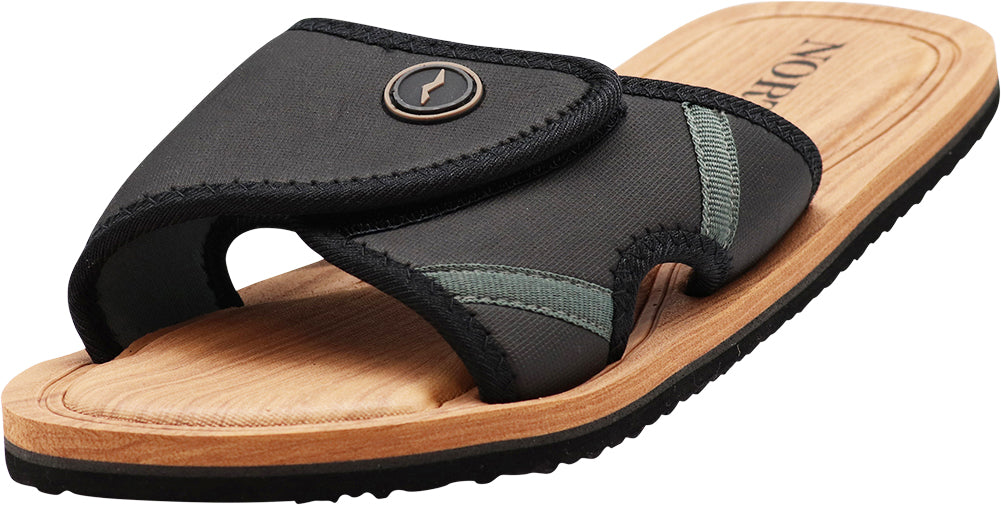 NORTY Men's Memory Foam Footbed Sandals - for Beach, Pool, Shower