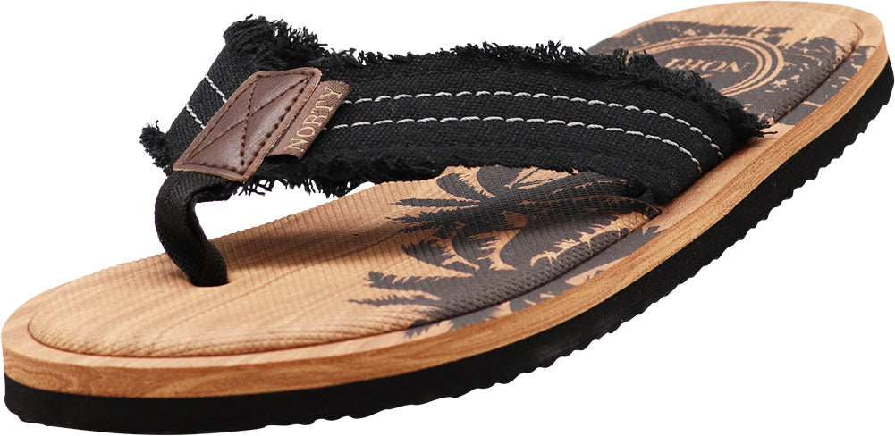 NORTY Men's Memory Foam Footbed Sandals - for Beach, Pool, Shower