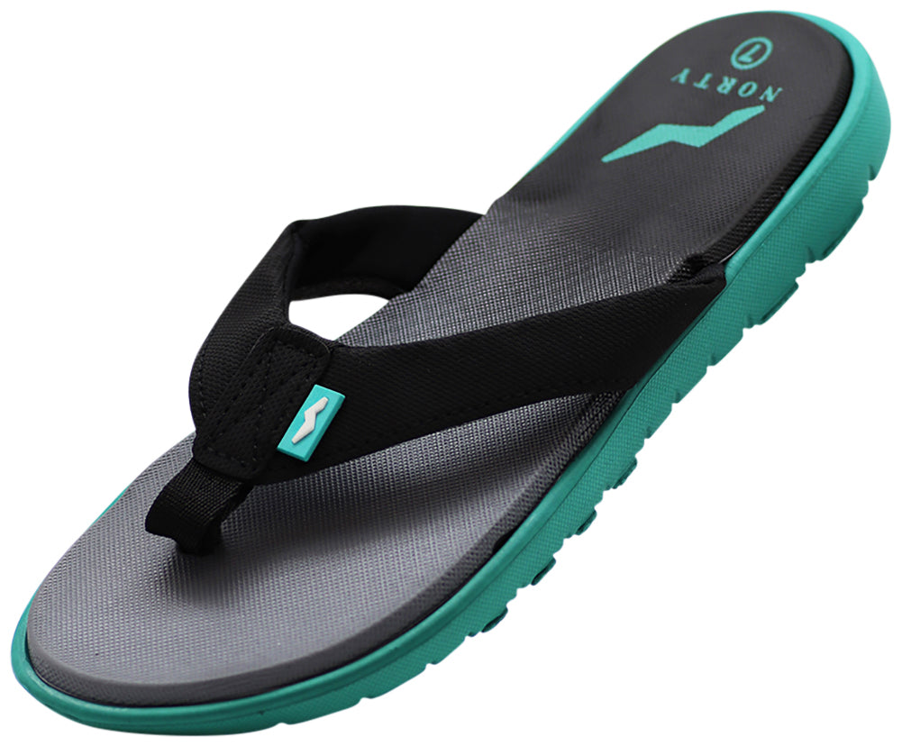 NORTY - Women's Thong Flip Flop Sandals Casual for Beach, Pool, Shower - Runs 1 Size Small