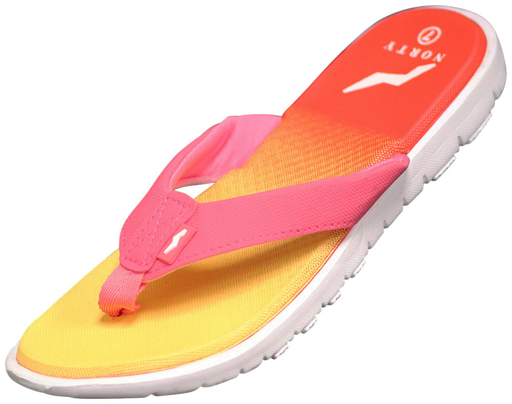 NORTY - Women's Thong Flip Flop Sandals Casual for Beach, Pool, Shower - Runs 1 Size Small