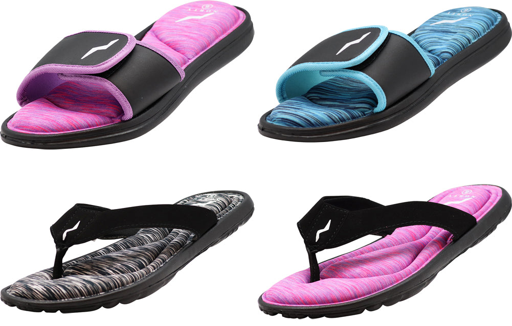 NORTY Women's Memory Foam Footbed Sandals - Runs 1 Size Small