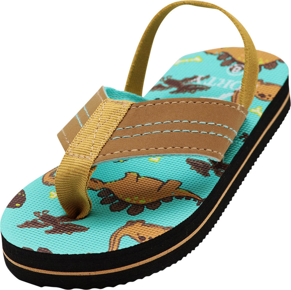 Norty Toddler Flip Flops for Kids Baby Boys Girls Elastic Slingback Flat Sandal