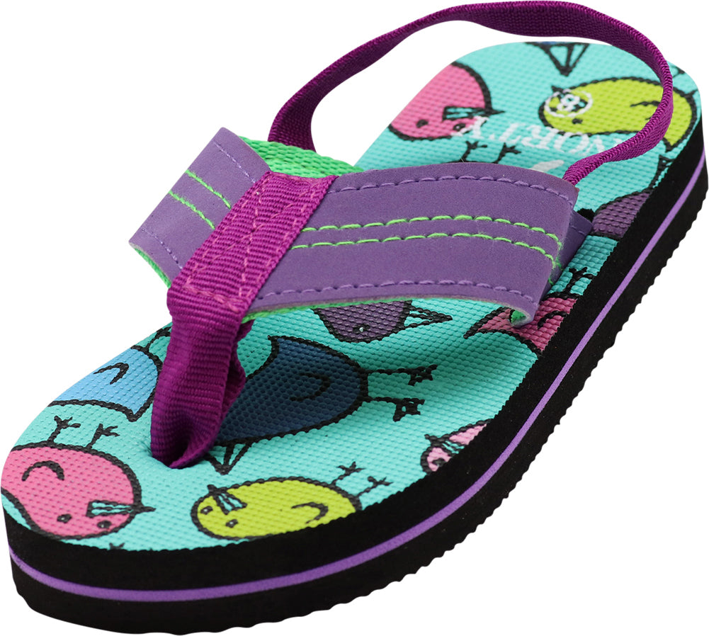 Norty Toddler Flip Flops for Kids Baby Boys Girls Elastic Slingback Flat Sandal