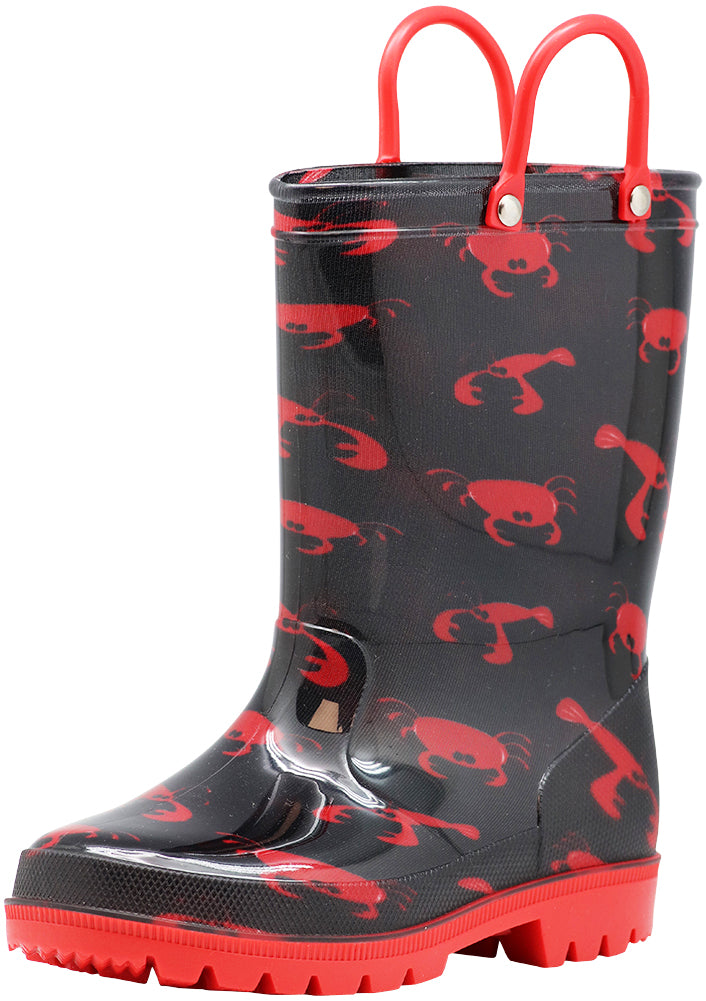 Norty Little Big Kids Boys Girls Waterproof PVC Rain Boots