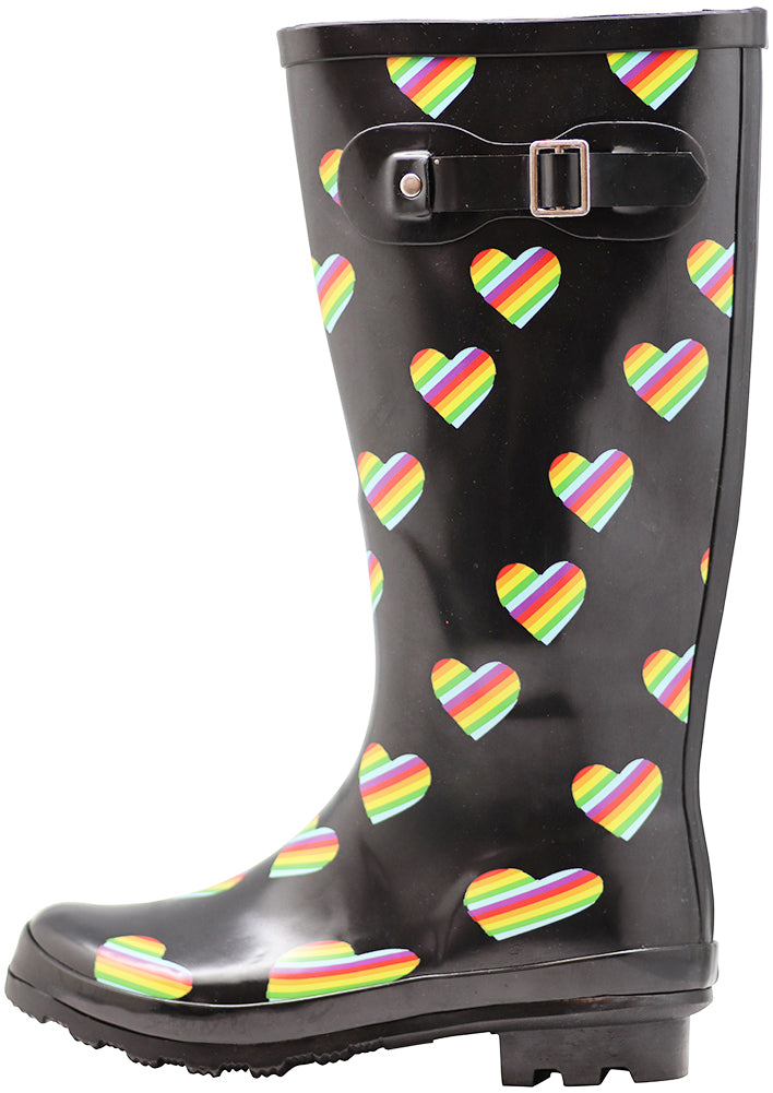 Norty Women’s Rain Boots Waterproof Hi-Calf 13 inch Rubber Garden Boot