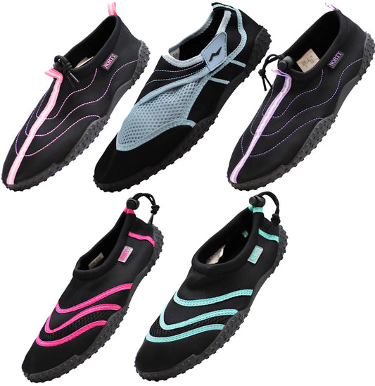 Norty Women's Water Shoes Aqua Socks Surf Yoga Exercise Pool Beach Swim Slip On