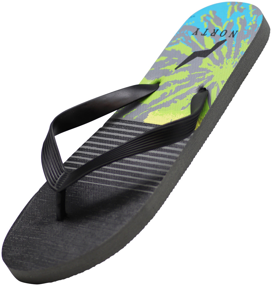 Norty Men's Casual Beach Pool Everyday Flip Flop Thong Sandal Shoe