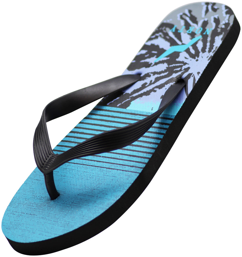 Norty Men's Casual Beach Pool Everyday Flip Flop Thong Sandal Shoe