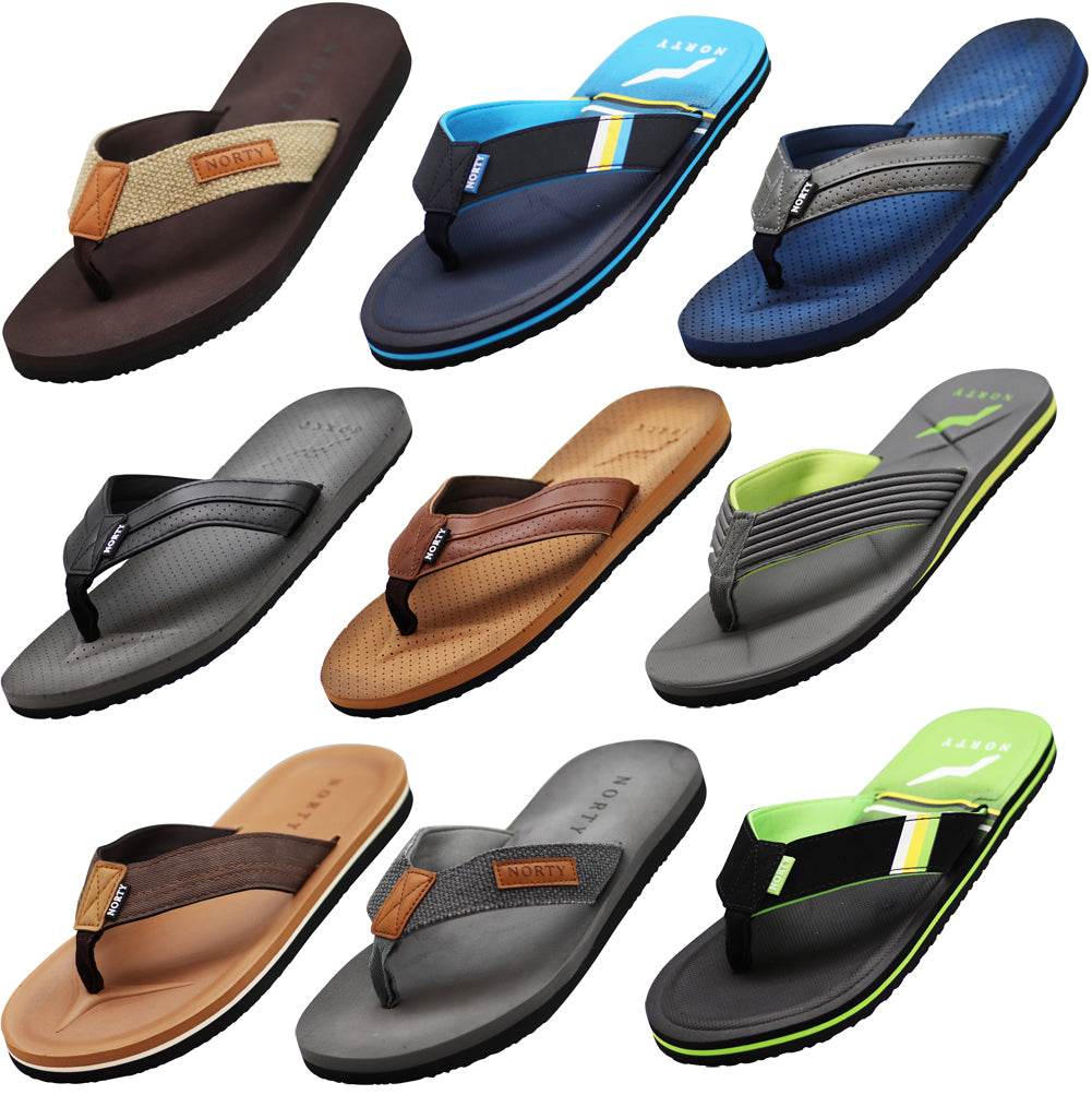 Norty Men's Soft EVA Flip Flop Thong Sandal Shoe