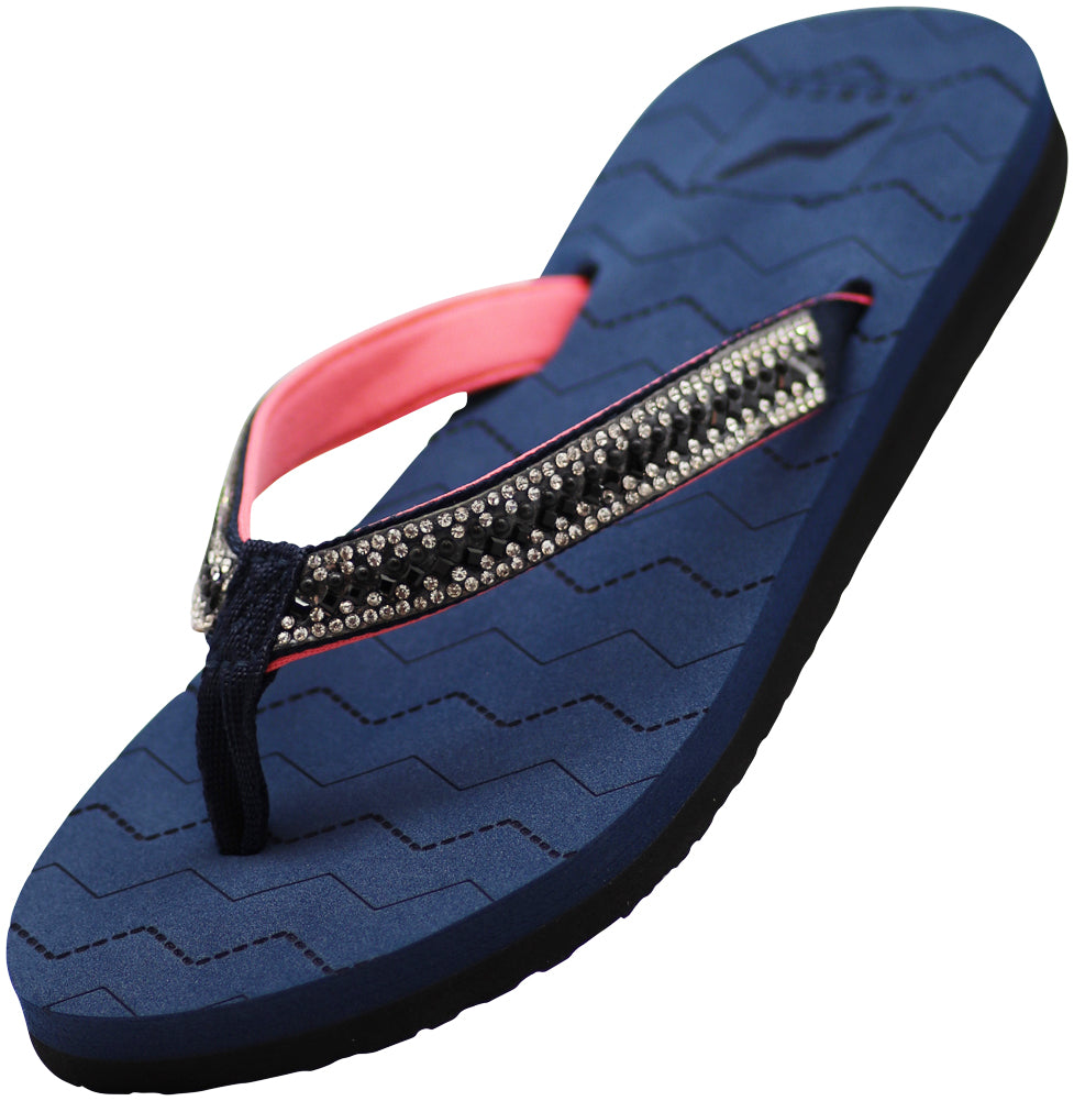 Norty Women's Beach, Pool, Everyday Flip Flop Thong Sandal - Choose your style