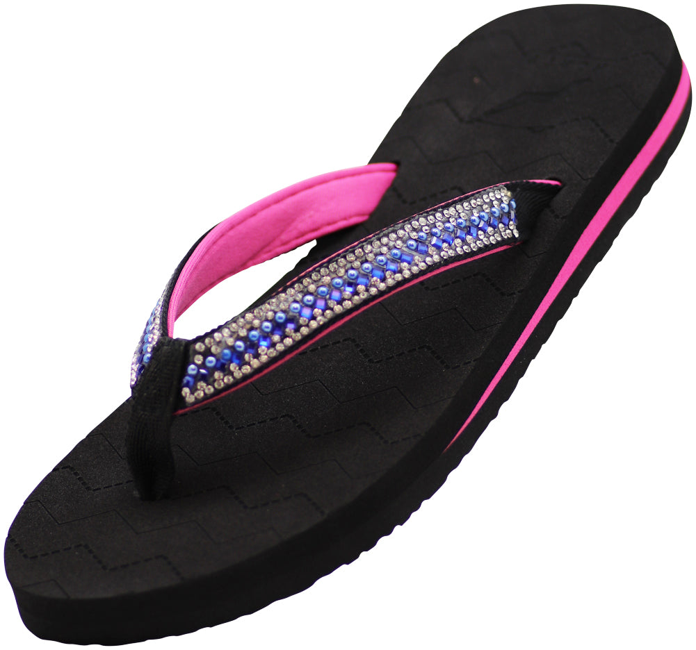 Norty Women's Beach, Pool, Everyday Flip Flop Thong Sandal - Choose your style