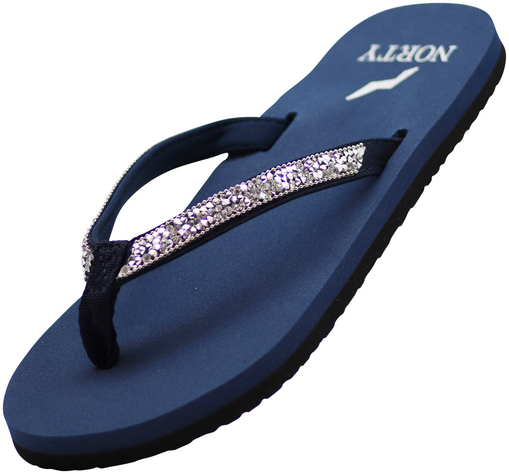 Norty Women's Beach, Pool, Everyday Flip Flop Thong Sandal - Choose your style